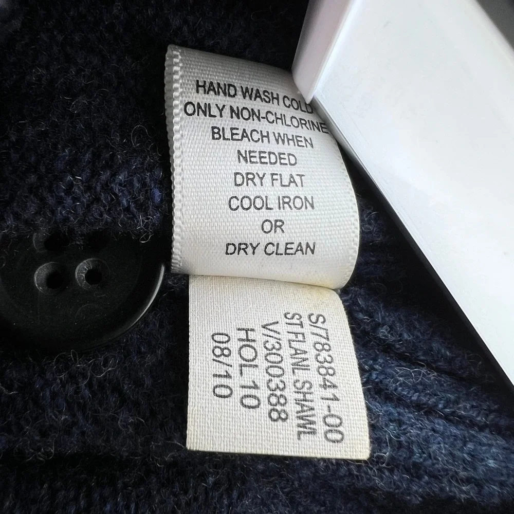 Banana Republic Sweater Mens Large Blue 100 Merino Wool Shawl Collar Pullover L